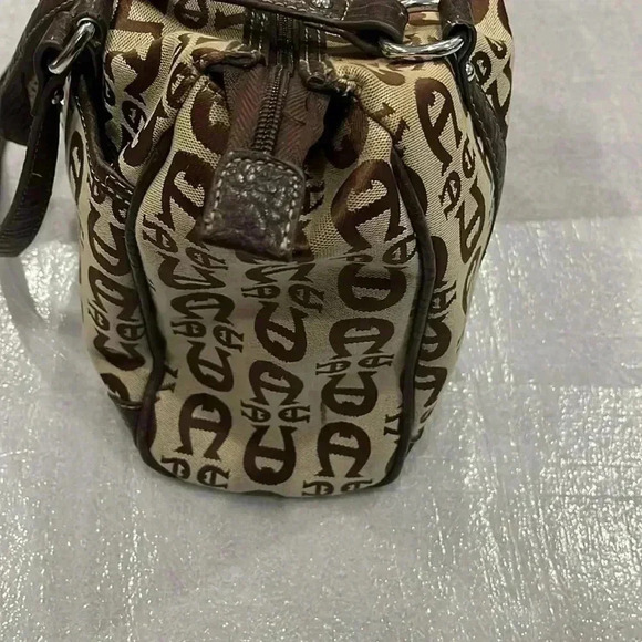 VTG ETIENNE AIGNER Brown Monogram Canvas Shoulder Tote - Picture 6 of 11